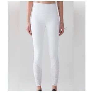 Layer 8 Women's High Rise Extended Waistband Align Leggings White Size Small NWT